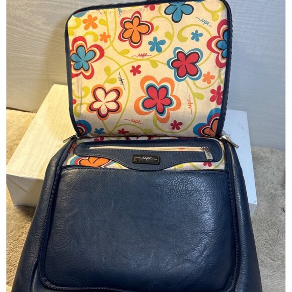 Espe Convertible Crossbody Backpack Purse Vegan Leather Floral Embroidered Zip - Picture 3 of 16